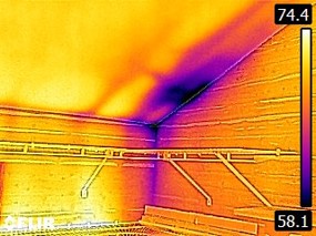Infrared Image Moisture Penetration